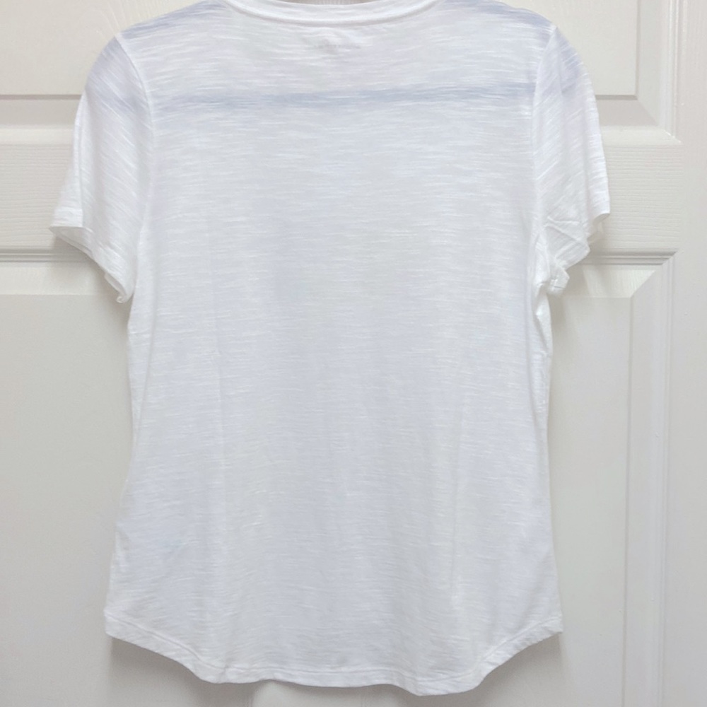 🎉3 For $10🎉New Banana Republic White Cotton Slub T-Shirt  Size S - Picture 2 of 6